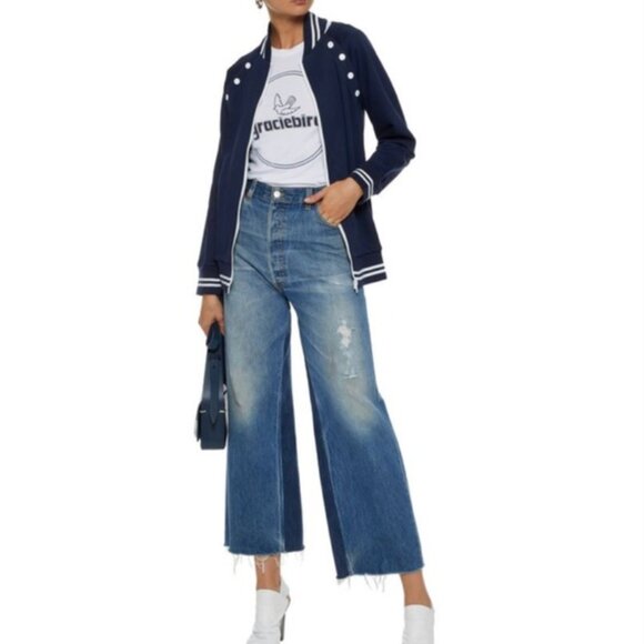 Walter Baker Morrison Varsity Jacket, Long Sleeve, Navy with White, Small - Picture 1 of 10